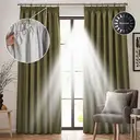 Furn Essentials Pencil Pleat Curtain Lining Blackout W:163xL:175cm for W:168xL:183cm Curtains image 3