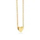 16-Inch 18K Gold Plated Heart Pendant Necklace, Dainty Stainless Steel Love Charm Choker image 1