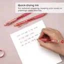 WRITECH Retractable Gel Ink Pens: 0.7mm Medium Point Red-Ink Color Pen for Journaling Smooth Writing Fine Tip Quick-dry Ink No Bleed Set 10ct image 3