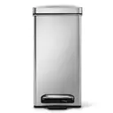 Simplehuman 10L Profile Pedal Bin, Brushed Stainless Steel image 1