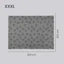 SONGMICS Couverture imperméable pour chien, 229 x 203 cm, couverture en polaire Sherpa pour animaux, lavable en machine, protège-canapé pour chien réversible, gris image 2