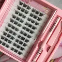 MeoMagic F64 Kit d'extensions de cils avec pince et colle - 120 pièces image 1