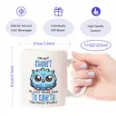 Alphynix 1pc 11oz White Mug with "I'm Not Short, I'm Just More Down to Earth" Funny Quote & Owl Design, Witty Christmas or Thanksgiving Gift image 7