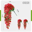 4Pcs 28.7in/72.8cm
Artificial Hanging Flowers for Outdoors Fake Plants Decoration,Faux Silk Colorful Daisy Eucalyptus Realistic for Outside Home Planter Porch Patio Yard Decor(red) image 2