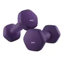 SONGMICSHOME  Haltères fitnesse, vinyle, hexagonaux 2 kg, entraînement à domicile ou salle, violet image 0