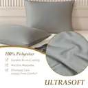 LeBonsoir Basics 50x75cm Pillowcases Set of 2， Super Soft Easy Care Microfiber，Envelope Closure， Light Gray， Pillows Not Included image 5