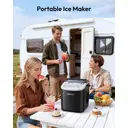 EUHOMY Countertop Ice Maker – Self-Cleaning Function – 9 Cubes in 6 Minutes – Portable Ice Cube Maker with Ice Scoop & Basket – For Home, Kitchen, Office, Bar image 2