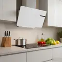 Ciarra 60cm Angled Cooker Hood, Touch Control, 580m³/h, Glass & Stainless Steel with Optional Ducted or Recirculating Installation image 3