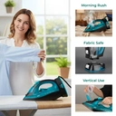 RAF Fer vapeur sans fil R.1210B - Bleu, puissance 2000 W, capacité 320 ml, débit de vapeur 15 à 25 g/min, semelle en céramique, fonction autonettoyante, portable pour le voyage et la maison image 8