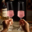 Ju7cer Lot de 2 verres à vin en verre transparent - 175 ml image 1