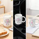 Alphynix Mug 1 pièce 11 oz (340 ml) "Il est Résuré", coffret de Pâques, motif croix et nœud rose, mug biblique, Évangile de Saint-Matthieu 28:6, mug en céramique éducatif, offre spéciale Nouvel An, meilleurs cadeaux image 5