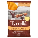 Tyrrells Furrows Beef Brisket & Black Peppercorn Sharing Crisps 150g image 3