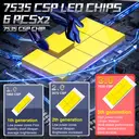 ENdureLite  H7 LED  Light Bulb, 300% Brighter 6000K White Simply Plug n Play, Fan Cooling LED Bulbs for Cars, Pack of 2 image 4