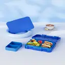 Boîte à déjeuner bento 5 compartiments Meoky avec double fermoir - Bleu image 2