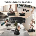 Smart Vibration Fitness Plate with 120-Speed Settings & 200W Motor - Full-Body Home Gym System w/LCD Touchscreen, Remote Control, Music Speaker, Resistance Bands & Yoga Mat - Quiet Vibration for, Toning for  all image 2