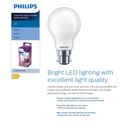 Philips Light Bulb LED Globe Frosted Bayonet B22 Cool White 60W Non-Dimmable image 2
