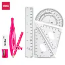 Deli Compass and Ruler Set, Includes Compass and Protractor for Precise Drawing, 1-Pack for School, Office, and Geometry Use,1Pack image 0