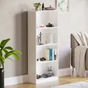 Vida Designs Bookcase Cambridge 4 Shelves White Large image 1