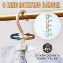 TAILI Sacs de rangement sous vide suspendus économiseurs d'espace pour vêtements, manteaux, organiseurs d'armoire, 4 pièces (2 longs, 2 courts) Bleu image 4