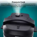 Hisense 6L Multicooker - Black, 10 Programmes, Pressure Cooker, Slow Cooker, Rice Cooker, Food Steamer, Stainless Steel, MC6SBUK image 3