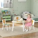 AIYAPLAY 3-Piece Kids Table and Chair Sets, Kids Table with 2 Chairs Set Furniture with Star Pattern for Boys and Girls, Bedroom, Nursery, Playroom, Green image 6