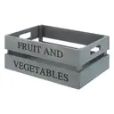 Maison by Premier Grey Wood Fruit and Vegetables Crate image 0