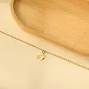 Cherry Blossom Flower Pendant Bracelet with Cubic Zirconia, 18K Gold Plated Stainless Steel Adjustable Jewelry (18+4cm) image 2