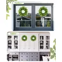 11 Inch Artificial Boxwood Small Wreath -2pcs image 3