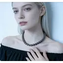 VoxorAI XL24 10mm Pearl Necklace - Versatile, Luxurious, and High-End Pearl Necklace in Dark Gray image 5