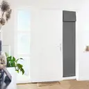 Deconovo Blackout Plain Fabric Hook & Loop Door Curtain, 1 Pc 66 x 175 Light Gray image 1