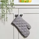 Dexam Single Oven Glove Love Colour 100% Cotton Slate Grey image 2