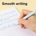 Deli Erasable Gel Pen, Office School Supplies, 0.5mm Needle Point, Blue, 12-Pack image 2