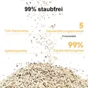 fukumaru Tofu Cat Litter, Strong Clumping Cat Litter, Dust Free Unscented Flushable Tofu Litter, Natural, Lightweight and Low Tracking Kitty Litter Pellets Mixed (Applewood) 2.7kg*4 bags image 4