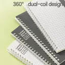 Deli Rhythm Series Lot de 4 carnets à spirale A5, papier ligné 70g/m² - 80 feuilles/160 pages image 3