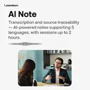 LAWAKEN AI Chat City Serif AI Smart Audio Glasses, 128 Languages Real-Time Translation, AI Note for Meeting Summary, AI agent of ChatGPT Gemini Claude, Waterproof, Lightweight, Long battery, Prescription Lenses, 5.3 Bluetooth, Hands-Free Wearable, Open-Ear Music & Calls, for ios android, Secure Fit, for Work & Commuting image 7