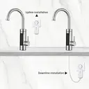 HOMELODY Robinet de cuisine électrique avec chauffe-eau instantané - LED, acier inoxydable brossé, 230 V, Classe énergétique C image 6