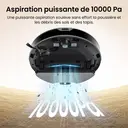 Lefant M350 Max Aspirateur robot, puissance d'aspiration de 10 000 Pa, station de vidage automatique pour 40 jours, Wi-Fi 2,4 G, compatible avec l'application, Alexa et Google Assistant, intelligent pour la maison, gris, navigation par cartographie laser ToF image 7