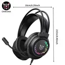 ONIKUMA X92 Casque de jeu filaire - Son HiFi, éclairage respirant RGB, faible latence image 4