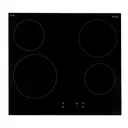 CDA HC6621FR 60cm Four Zone Ceramic Hob, Frameless Black Glass image 0
