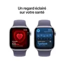 Apple Watch Series 11 GPS 46 mm, boîtier aluminium argent, bracelet sport brume violette, taille M/L image 1