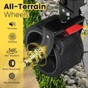 Sekey XXXL Bolderkar, opvouwbaar, 300 l, 200 kg belastbaar, opvouwbare bolderkar, 17 x 10 cm, extra brede banden, voor alle terreinen, gepatenteerd inklapbaar uit vier richtingen, XXXL-Super 4013, Diepzwart image 3