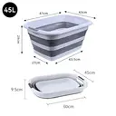 JORDAN&JUDY 45L Foldable Storage Basket with Dual Handles, Non-Mesh, Collapsible image 6