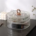 Boîte de Rangement pour Bijoux JORDAN&JUDY Grande Capacité à Compartiments Multiples pour Boucles d’oreilles, Colliers, Bagues et Montres - Transparent image 2