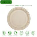Ruibamboo disposable bamboo fiber plate 6 inches
100pack image 4