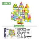 XINQIYUAN Qiyuan Jouet Éducatif Set de Dalles Magnétiques Surface Diamant 7.5cm 100pièces [Mélange aléatoire – Couleurs issues uniquement de la photo principale] image 1