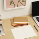 Jubiluu Lot de 3 carnets A5 à couverture souple 50 feuilles avec papier 80 g - Kraft minimaliste image 5