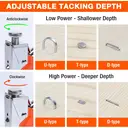 Pistolet à clous ValueMax 3 en 1, Pistolet à clous puissant avec 3000 clous (Type 140/28/8), Testé par TÜV GS, Pistolet à clous professionnel réglable pour l'ameublement, la menuiserie, les loisirs créatifs, le bricolage. image 3