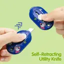 M&G So Many Cats Box Cutters, 4 Pack Retractable Utility Knives, Cute Package Openers for Boxes, Envelopes, and Office Supplies image 2