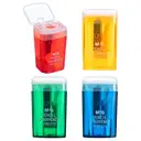 M&G Pencil Sharpeners, 4 Pack Manual Single Hole Pencil Sharpeners with Lid, Compact Portable Sharpeners for Colored Pencils, School and Office Supplies image 5