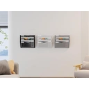 Senhoglb Porte-documents mural A4 à 3 compartiments en maille, Noir, Offre Nouvel An, Idée cadeau image 6